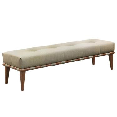 Imagem de Recamier Valentin Luxo Madeira Maciça Castellar Móbile Linho Bege