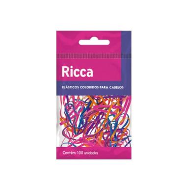 Imagem de Kit 100 Elástico De Borracha Para Cabelo Colorido Ricca