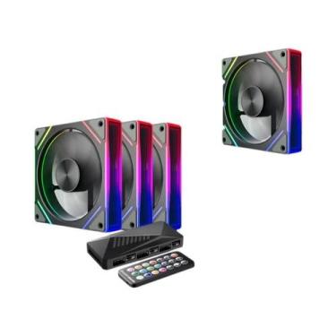 Imagem de Kit de Ventilador ARGB para PC Teucer Prism S1 120mm - 4/3 Pinos PWM -