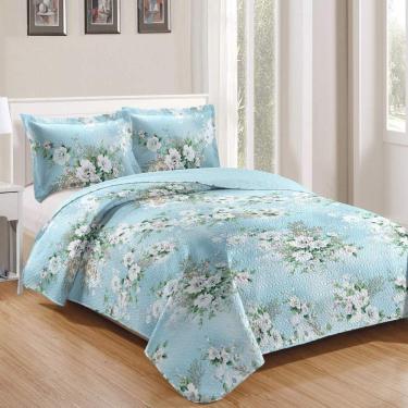 Imagem de Kit Cobre Leito Queen + 2 Porta-travesseiros Patchwork Napoli - 5