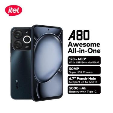 Imagem de Smartphone Itel A80 128GB 4GB Preto