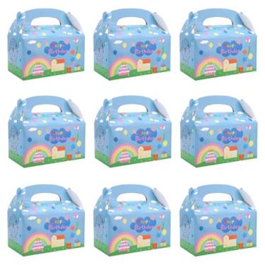 Imagem de 18un Caixas de Presente com Desenhos Animados, 16x9x8,5cm Fofas Desenhos Animados Festa Caixas com Estampas Bonitas e Alça para Chá de Bebê e Festas Aniversário Lembrancinhas Artigos
