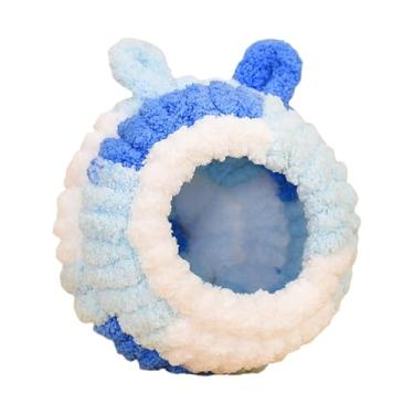 Imagem de Whtkoph Acessórios para gaiola de pássaros de inverno: fácil de instalar, casinha para pássaros, rede suspensa para papagaios, calopsitas, conures e, Azul