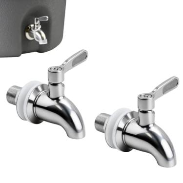 Imagem de Torneira de água compatível com refrigerador Igloo, 2 unidades de torneira de aço inoxidável para jarra Stanley de 2 galões dispensador de água iglu, 5 galões