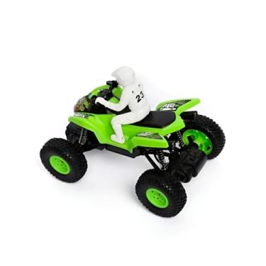 Imagem de Mini Quadriciclo ATV de Controle Remoto, Verde, Material ABS, 19x12x14cm, Bateria Recarregável USB 700mAh, com Piloto e Controle, para Crianças +3 Anos