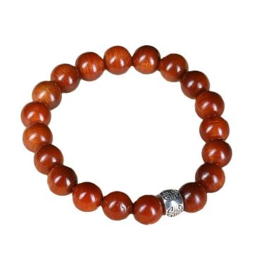 Imagem de Pulseira de miçangas envelhecida a óleo vermelho Thuja Sutchuenensis Wood 10mm