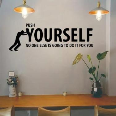 Imagem de Adesivos de parede Push Yourself Motivational PVC 20x30cm 2 folhas - y