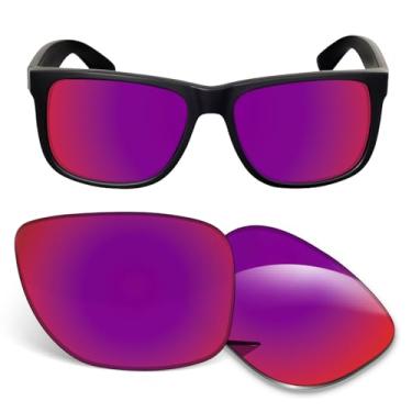 Imagem de Lentes de substituição de 1,5 mm compatíveis com óculos de sol Ray-Ban RB4165 de 54 mm, antiarranhões e resistentes a impactos - Midnight Sun polarizado