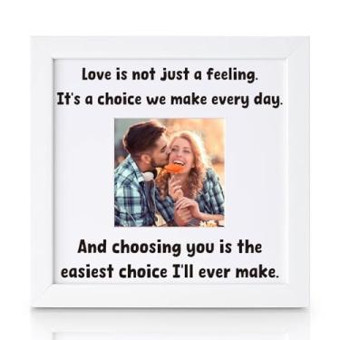 Imagem de THYGIFTREE Moldura sentimental para presente de aniversário de casamento, esposa do marido, lembrança significativa para ela, presente romântico para aniversário, Natal, Dia dos Namorados