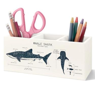 Imagem de VIITlUE 751 Porta-lápis de madeira, organizador de decoração de mesa