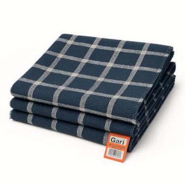 Imagem de Kit 3 Panos de Chão para Rodo Piso Limpeza Domestica Super Absorventes, Azul Marinho Xadrez, 65x45cm, Secagem Rápida