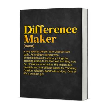 Imagem de KSFFWQIN Caderno de presente para fazer diferenças, presentes de agradecimento para chefe líder colega de trabalho, diário de definição de criador de diferenças