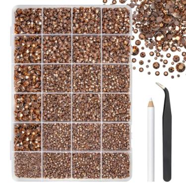 Imagem de 2 mm, 3 mm, 4 mm, 5 mm, 6 mm, resina de gelatina de cobre, strass plano para artesanato deslumbrante, pedras planas, diamantes, pingentes para unhas, copos, garrafas, artesanato, sapatos, telefones