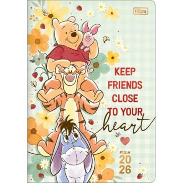 Imagem de Planner Executivo Grampeado Pooh 17,8 x 25,4 CM TILIBRA 2026 (Verde)
