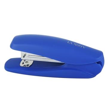 Imagem de Grampeador elegante Mordern, capacidade para 30 folhas, sem atolamento, grampeador de metal resistente, acabamento suave ao toque, base antiderrapante, grampeador de mesa de escritório azul