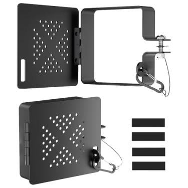 Imagem de Tampas de metal para para-choques para trailers, conjunto de 4 x 10 cm, proteção à prova d'água e à prova de corrosão com parafusos de travamento, 2 tampas, 2 pinos, 4 tiras de vedação, ajuste