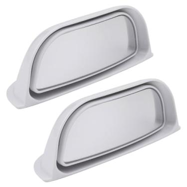 Imagem de DUSCOKE 2 peças de espelhos de ponto cego ajustáveis para banco traseiro do carro - Espelho retrovisor lateral convexo B-pilar grande angular para porta da segunda fileira retirada segura, espelho
