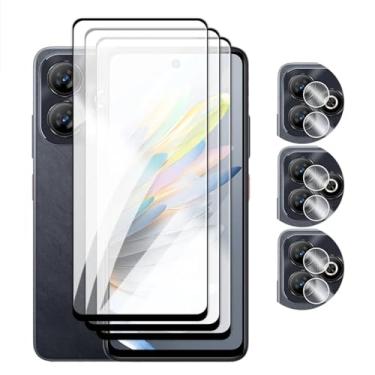 Imagem de Para filme protetor de lente Para ZTE Blade A75 4G, 6in1 de vidro temperado 2.5D Full Cover