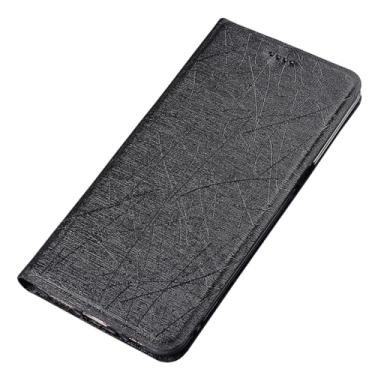 Imagem de POYUFRG Capa flip para Xiaomi 17 Pro Max/17 Pro/17, capa carteira de couro fina com suporte de cartão função de suporte à prova de choque, capa de telefone preta, 17