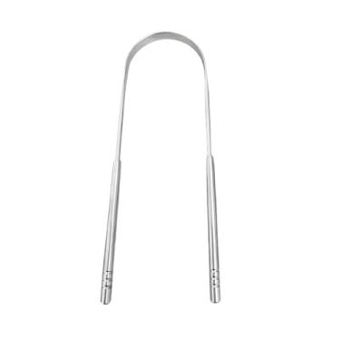 Imagem de Raspador de Língua Aço Inoxidável Elimina o Mau Hálito Toxinas e Resíduos Fácil de limpar Antibacteriano Higiênico Raspador De Lingua Inox