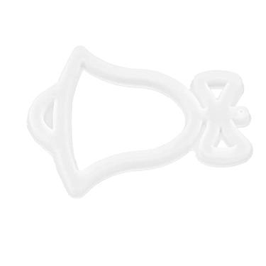 Imagem de ZJchao Molde de Silicone de Natal, Decorações de árvore de Natal de Resina Diy Com 6 Formas Lua Estrela Sino Papai Noel Elk, para Decoração de Mesa de Carro (Etiqueta de suspensão de sino de série