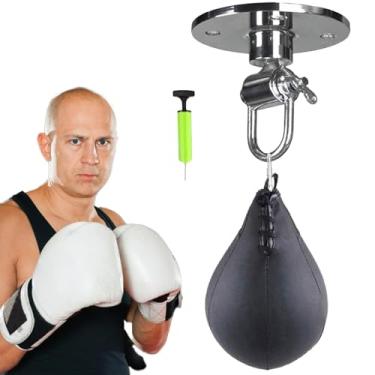 Imagem de Saco de pancadas para adultos,Saco de velocidade | Sacos de pancadas rápidos Saco de pancadas de boxe com inflador - Bola de boxe, saco de velocidade para mulheres, homens, adultos, academia, casa