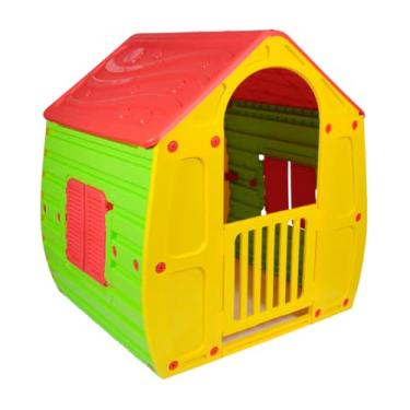 Imagem de Casinha de Brinquedo Infantil Amarela Magical com Portas e Janelas