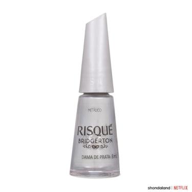 Imagem de Esmalte Prata Risqué Bridgerton Dama de Prata Metálico 8ml