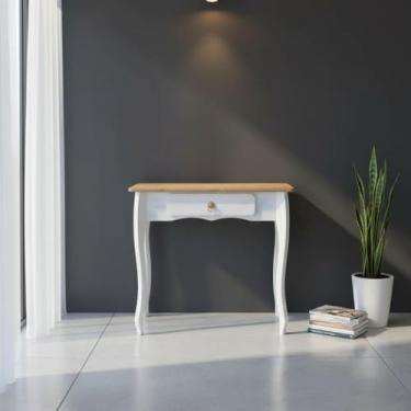 Imagem de Aparador Clássico de Madeira Maciça Vintage Luiz XV com Gaveta