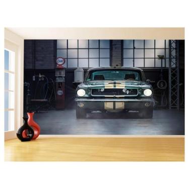 Imagem de Papel De Parede 3D Carro Antigo Ford Mustang Hot 3,5M Cxr55 - Você Dec