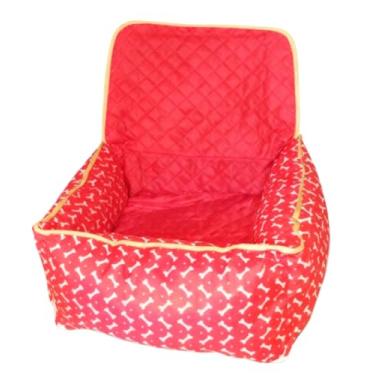 Imagem de Assento Protetor Pet Pequeno Banco Dianteiro de Carro Modelo Caminha Impermeável e Fácil Lavagem(Vermelho - 858)