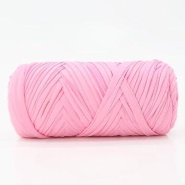 Imagem de Fio de tecido grosso de camada única, fio de comprimento de 180 m para projetos de tricô e crochê (rosa)