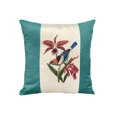 Imagem de Almofada De Veludo Off Estampada Colorido 52Cm - Decortextil NA