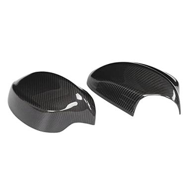 Imagem de aqxreight 2 Peças de Capa de Espelho Retrovisor Adicional de Substituição de Tampa de Fibra de Carbono para Série 3 E90 Pré LCI 2005-2008 Com Revestimento e Fácil Amarelecimento Pré-LCI para