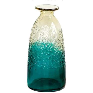 Imagem de YYBOES Vaso de vidro para vasos de flores, decoração de casa, arte de fábrica, simplicidade criativa, vidro, transparente, gradiente, arranjo de flores, decoração, artesanato doméstico, jarro de vidro