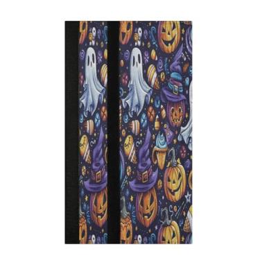 Imagem de STAYTOP 2 peças capas de maçaneta de geladeira fofas fantasmas e doces, capas de maçaneta para geladeira e forno de micro-ondas, mantenha seu aparelho de cozinha limpo de gotejamentos, óleo