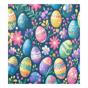 Imagem de Qilmy Linda capa magnética para máquina de lavar louça, ovos de páscoa, 58 x 66 cm, capa decorativa para geladeira para porta da frente, adesivo magnético, máquina de lavar, painel de geladeira