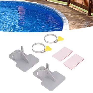 Imagem de Suportes de mangueira de piscina, evitam a flacidez dos tubos, material ABS, design ajustável, abraçadeiras de cabo e braçadeiras de mangueira, para piscinas, banheiras de hidromassagem, etc.
