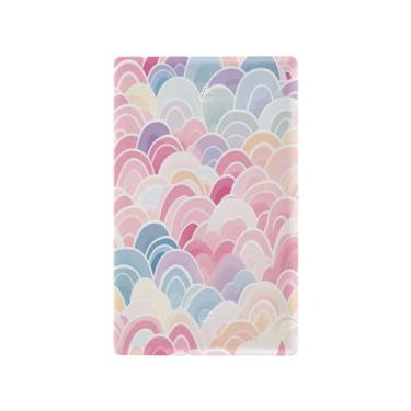 Imagem de Wassud Placa de cobertura de interruptor de luz com padrão arco-íris, capas de tomada de interruptor único, placa de parede, decoração de casa, sala de estar, quarto, decoração