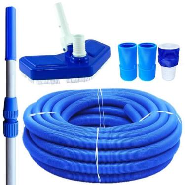 Imagem de Kit Limpeza Piscina Com Aspirador + Mangueira 4M E Cabo 2M - Pooltec