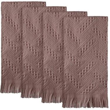 Imagem de Conjunto de toalhas de mão Hunnmingre 100% algodão turco 35x75cm, paco