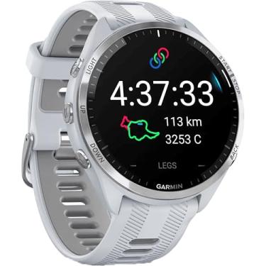 Imagem de Garmin Smartwatch Forerunner 965 Quartz Unissex, Whitestone/Cinza Pó