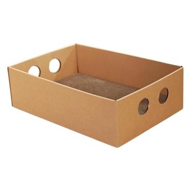 Imagem de IEUDNS Arranhador de Gato Multifuncional para Cama, Suprimentos Práticos, Feito de Papelão Ondulado.