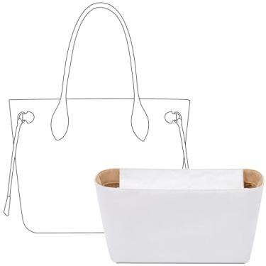 Imagem de FANJI Project Bolsa organizadora para bolsa LV Neverful M, ajuste personalizado dentro de vanile premium, leve, resistente à água, acessórios para inserção de bolsa