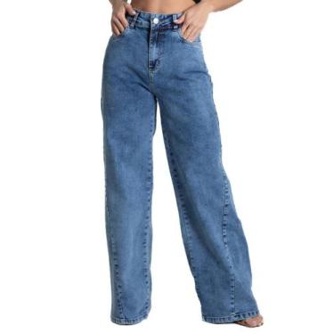 Imagem de Calça Jeans Sawary Wide Leg - 281721 - Azul claro 40, Azul, 40