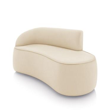 Imagem de Sofá 2 Lugares Orgânico 140 Cm Morgan Sintético Bege D03 - D'rossi