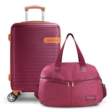 Imagem de Kits De Malas De Bordo E Bolsa De Viagem Kit De Mala De Bordo E Bolsa De Viagem Premium - Vinho