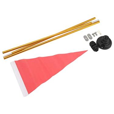 Imagem de KIMISS Bandeira de Segurança de Caiaque DIY Com Mastro de Alumínio e Kit de Base - Visibilidade Essencial para Canoas, Botes e Iates