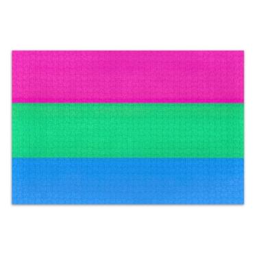Imagem de Polysexual Pride Flag Jigsaw Puzzles for Adults, Jigsaw Puzzles 500 Pieces, Interlock Perfectly, Home Decor Gift Party for Men Women