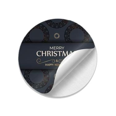 Imagem de Ladrilho Decorativo de Cerâmica Feliz Natal e Ano Novo Azul Escuro